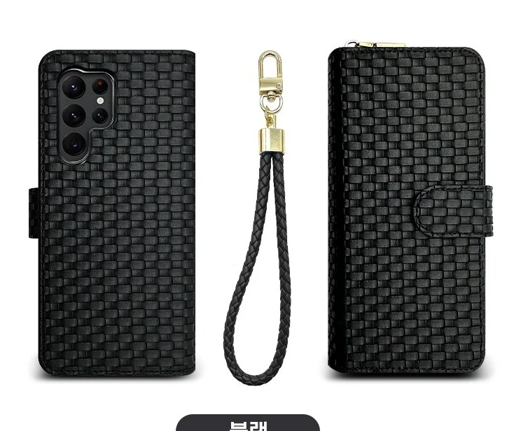 LG X4플러스 LM-X415S / LM-X415K / LM-X415L 지갑형 케이스 메쉬 케이스 앞면·뒷면과 분리된 스트랩